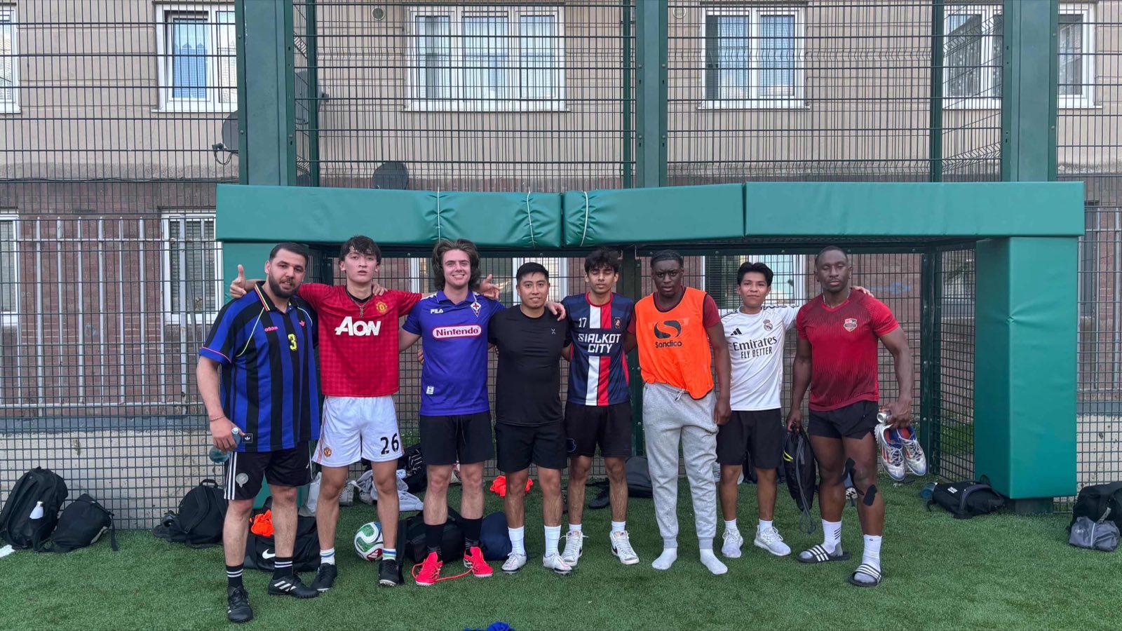 Dublin players after a pickup football game